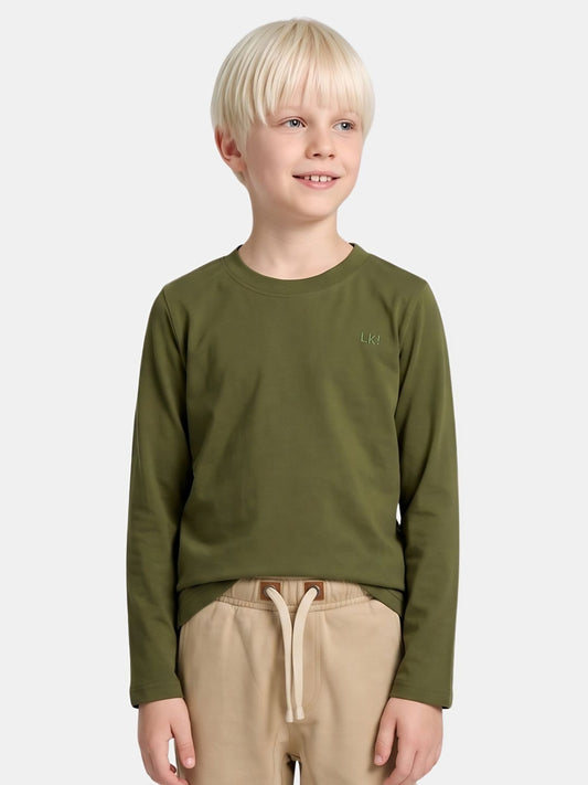 Dark Green LK | Chlapecké tričko s dlouhým rukávem