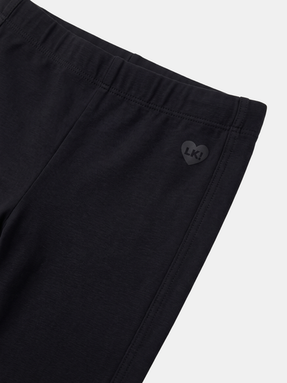 Solid black | Dívčí zvonové legíny