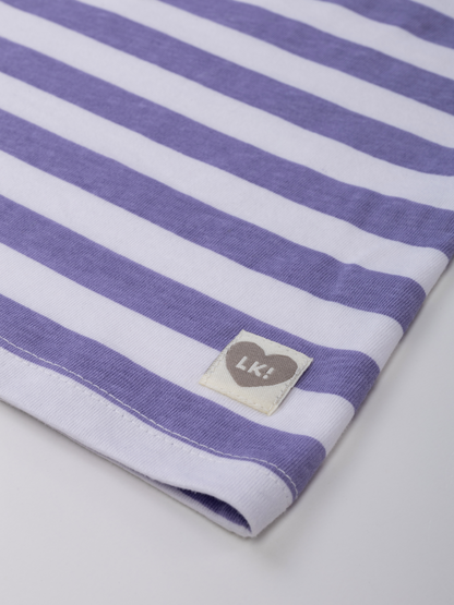 Plum Stripes | Dívčí triko s krátkými rukávy
