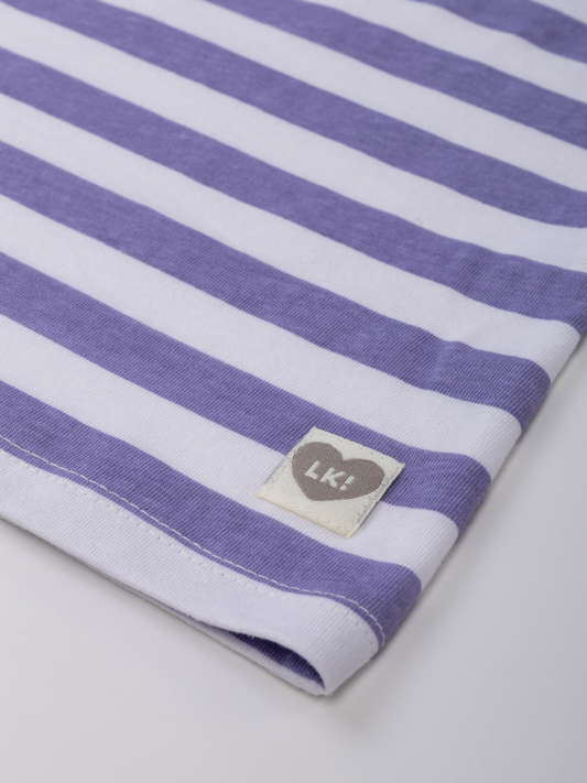 Plum Stripes | Dívčí triko s krátkými rukávy