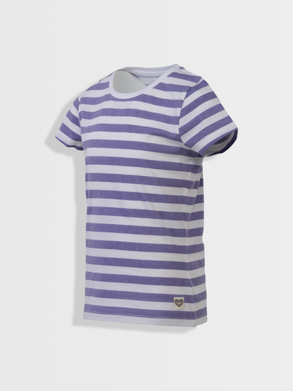 Plum Stripes | Dívčí triko s krátkými rukávy