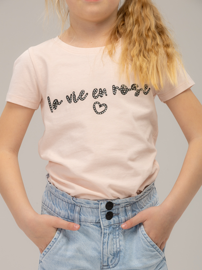 La vie en rose Pearl | Dívčí triko s krátkými rukávy