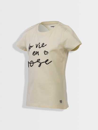 La vie en rose Vanilla | Dívčí triko s krátkými rukávy