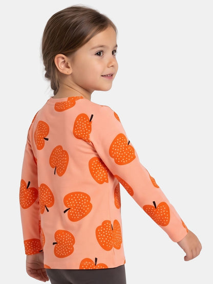 Peach Ambere Apples | Dívčí tričko s dlouhým rukávem