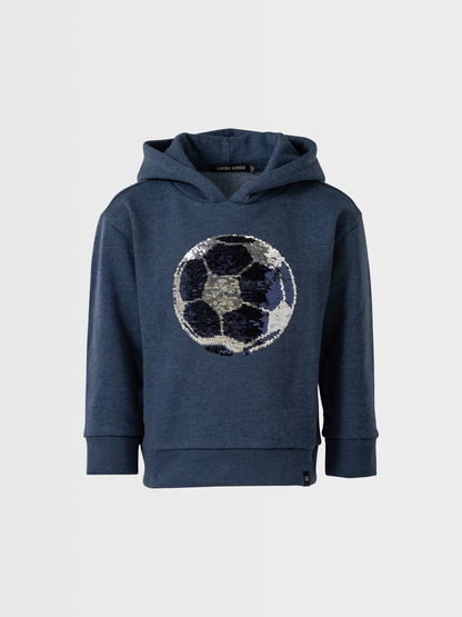 Blue Melange | Chlapecký pulover s kapuco