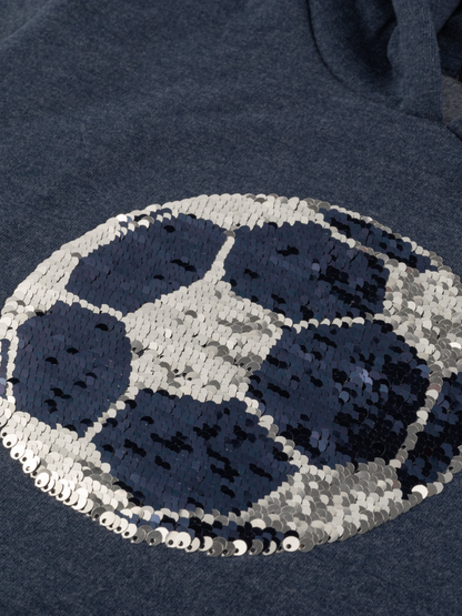 Blue Melange | Chlapecký pulover s kapuco