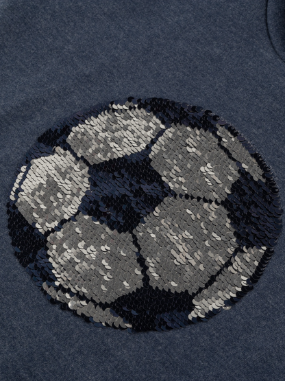 Blue Melange | Chlapecký pulover s kapuco