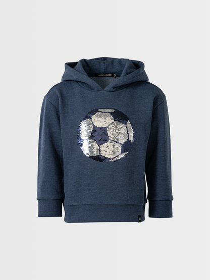 Blue Melange | Chlapecký pulover s kapuco