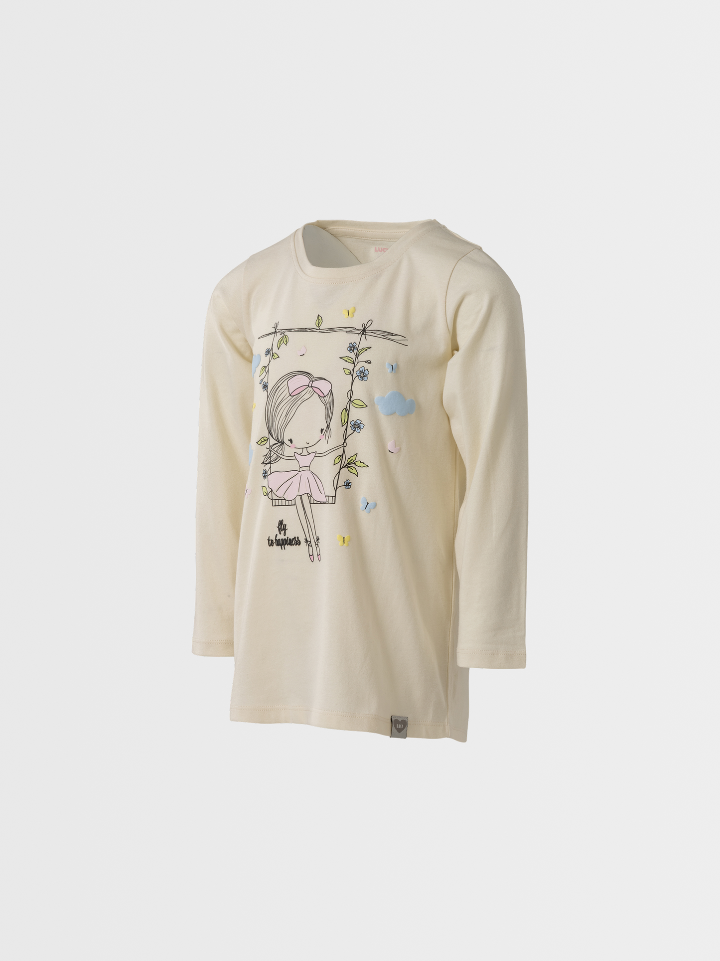 Fly to Happiness | Dívčí tunika s dlouhými rukávy