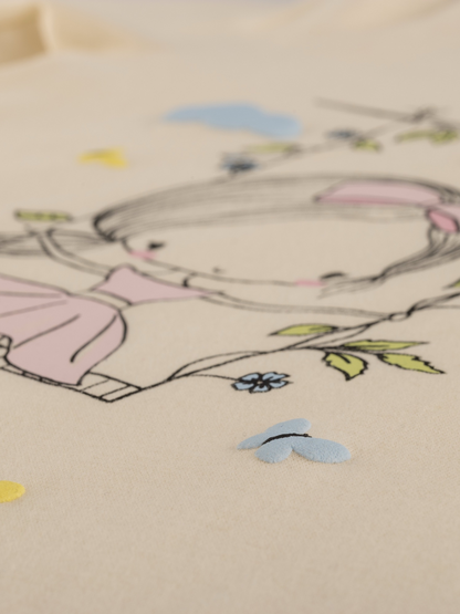 Fly to Happiness | Dívčí tunika s dlouhými rukávy