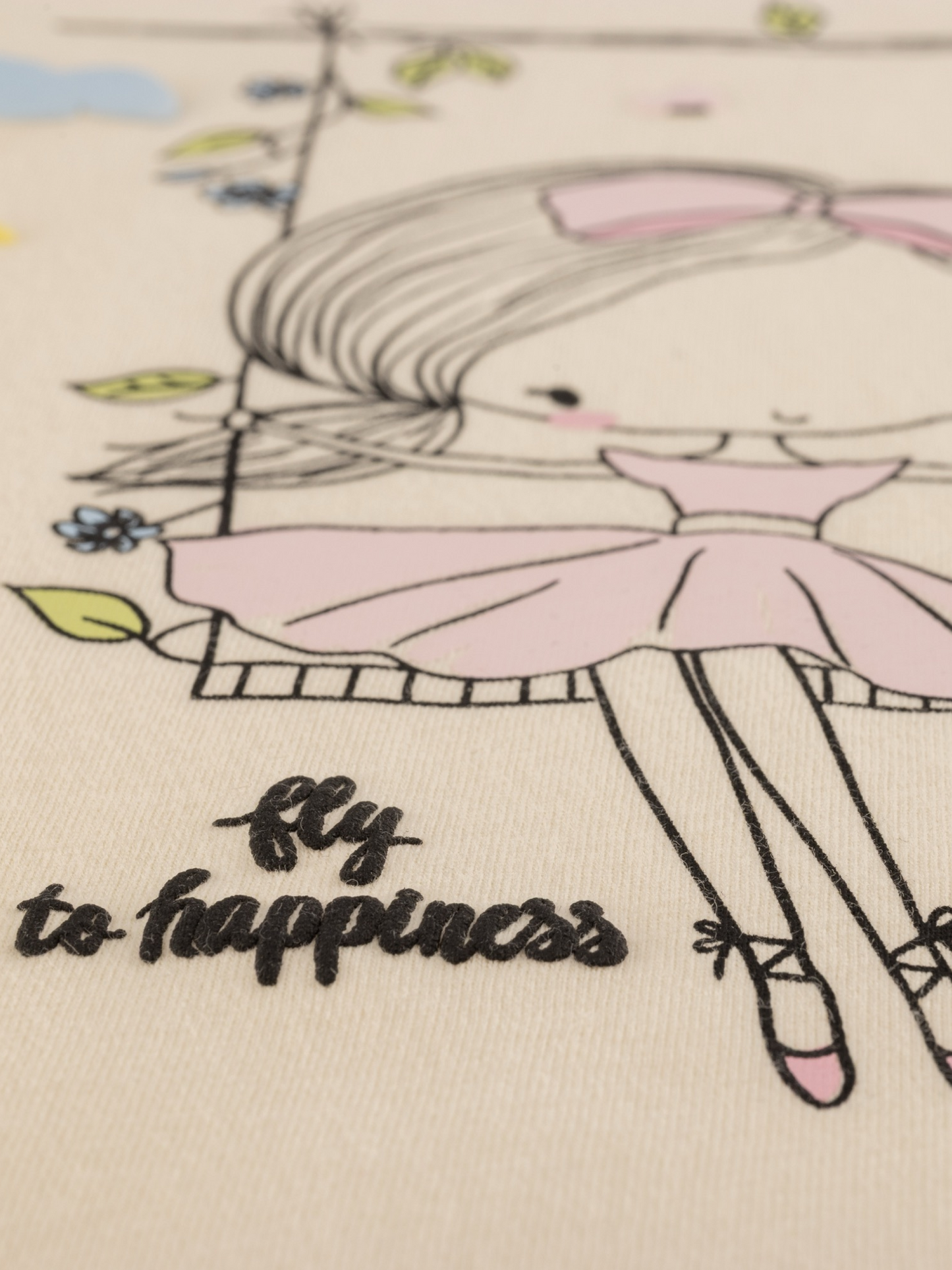 Fly to Happiness | Dívčí tunika s dlouhými rukávy