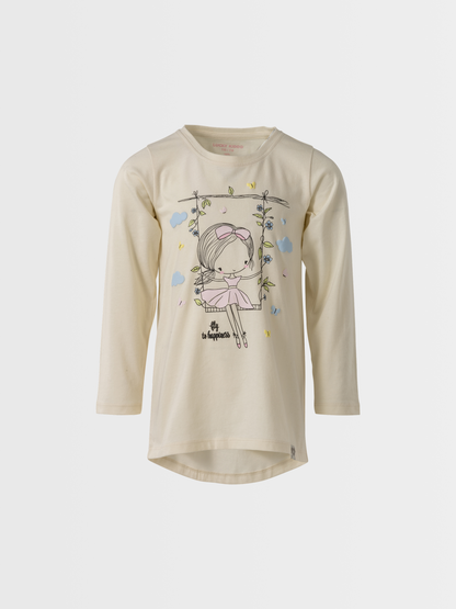 Fly to Happiness | Dívčí tunika s dlouhými rukávy