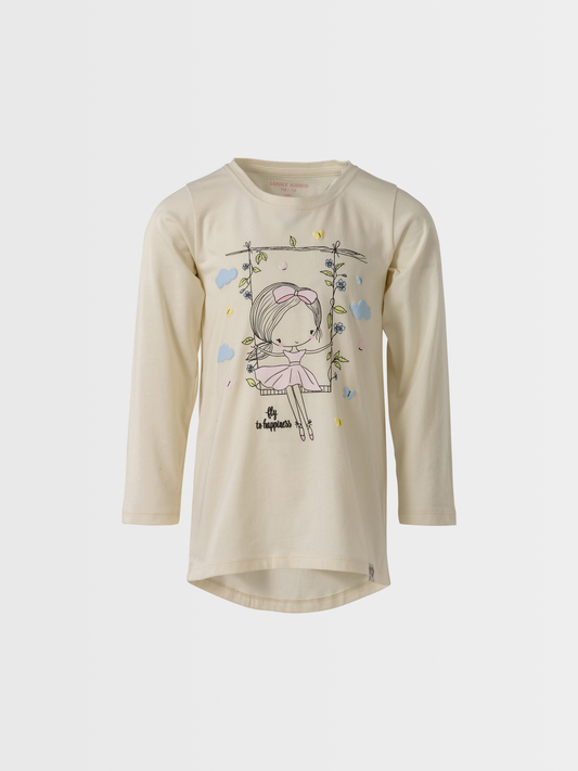 Fly to Happiness | Dívčí tunika s dlouhými rukávy