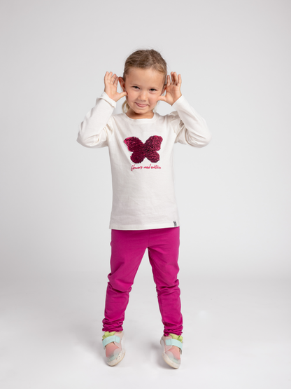 Colorful Butterfly | Dívčí triko s dlouhými rukávy