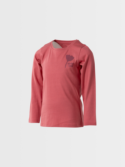 Rose Pink | Dívčí triko s dlouhými rukávy