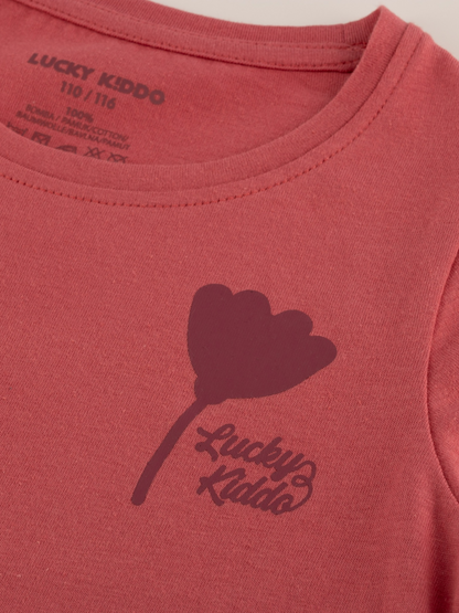 Rose Pink | Dívčí triko s dlouhými rukávy