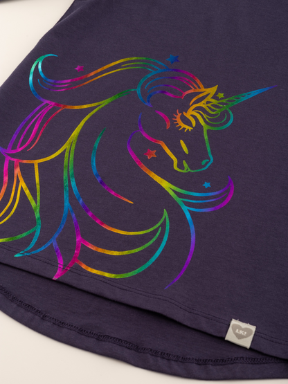 Rainbow Unicorn | Dívčí tunika s dlouhými rukávy