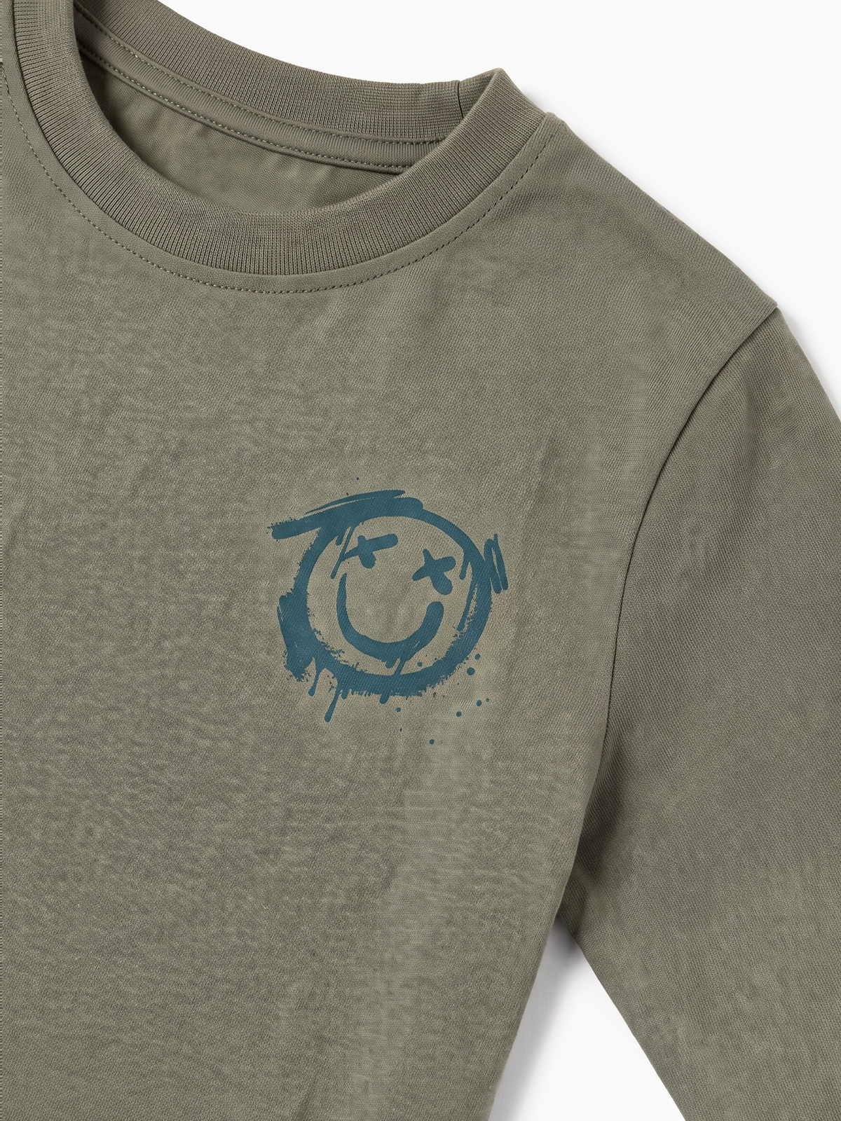Moss Smiley | Chlapecké tričko s dlouhým rukávem - klasický střih