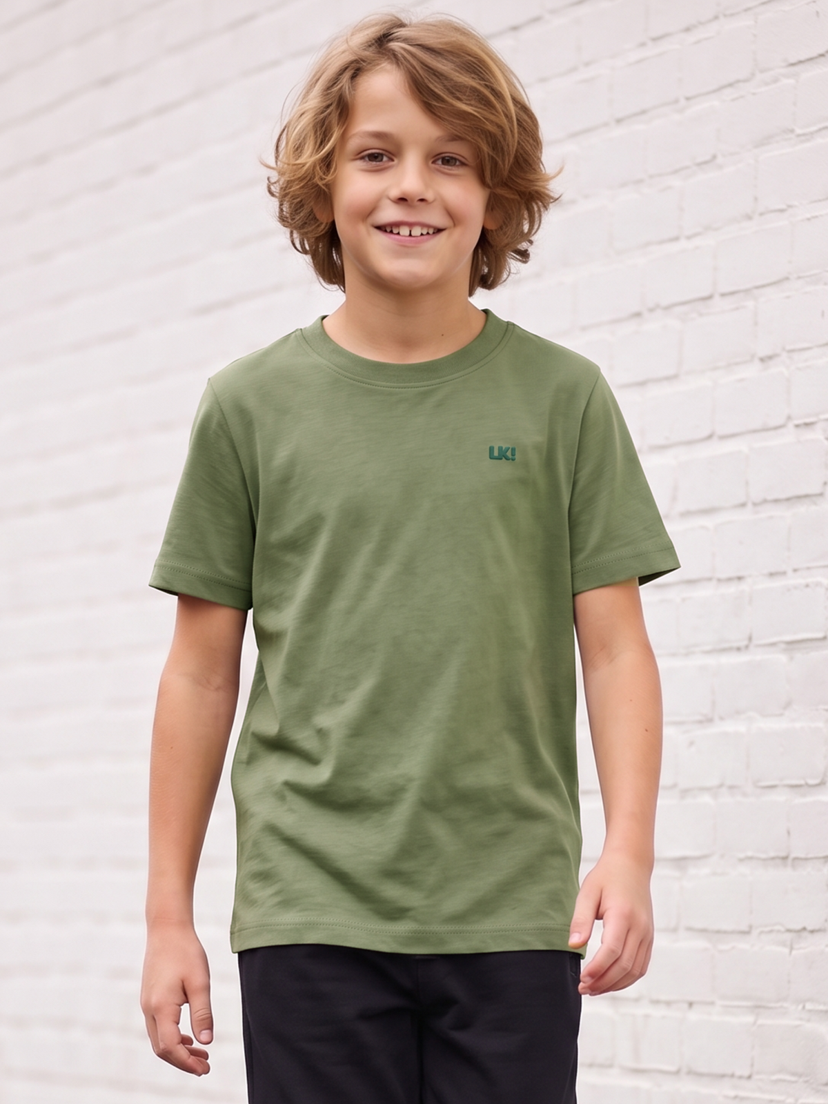 Moss Logo | Chlapecké tričko s krátkým rukávem - klasický střih