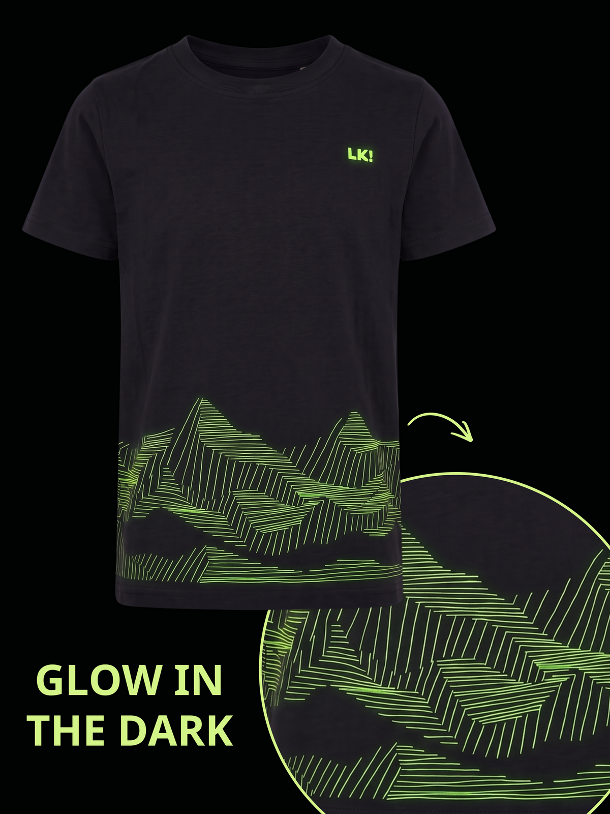Glow Peaks | Chlapecké tričko s krátkým rukávem - klasický střih