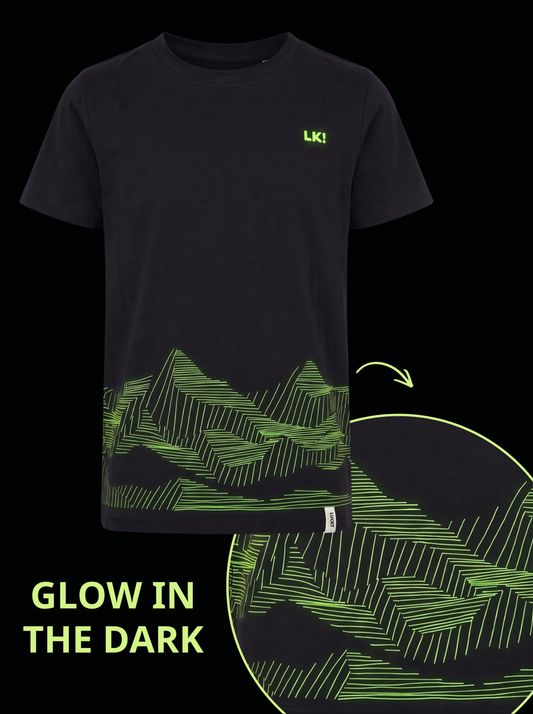 Glow Peaks | Chlapecké tričko s krátkým rukávem - klasický střih