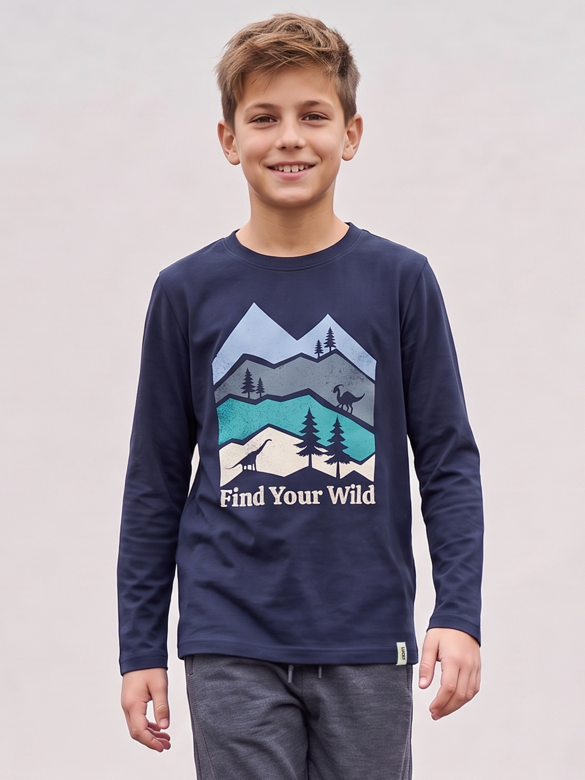 Find Your Wild | Chlapecké tričko s dlouhým rukávem - klasický střih