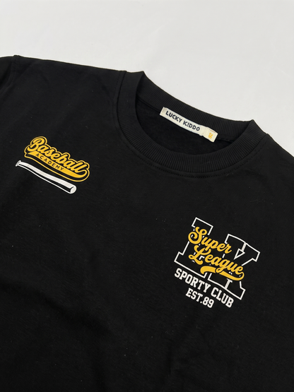 Black Logo | Chlapecký pulover - oversized střih