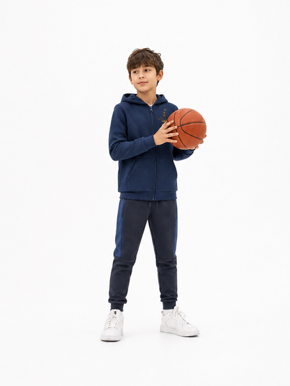 Navy Basket | Chlapecký mikina s kapucí - klasický střih