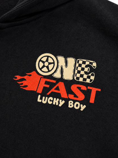 Black Fast | Zateplený chlapecký mikina s kapucí - klasický střih