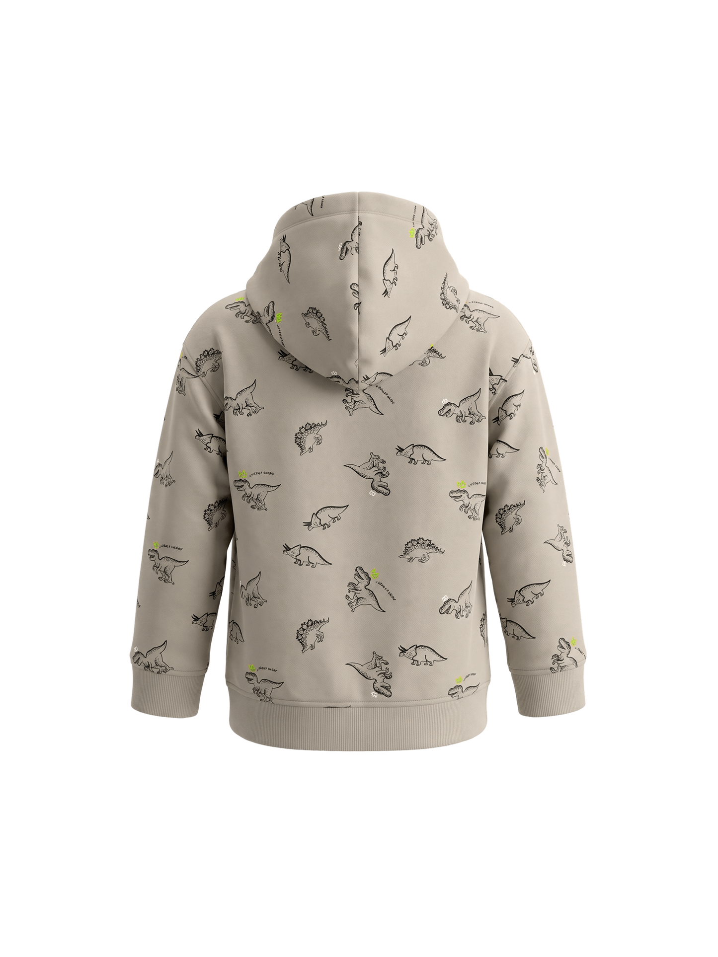 Beige Dinosaurs | Chlapecký mikina s kapucí - klasický střih
