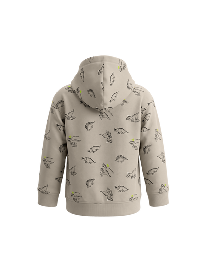 Beige Dinosaurs | Chlapecký mikina s kapucí - klasický střih