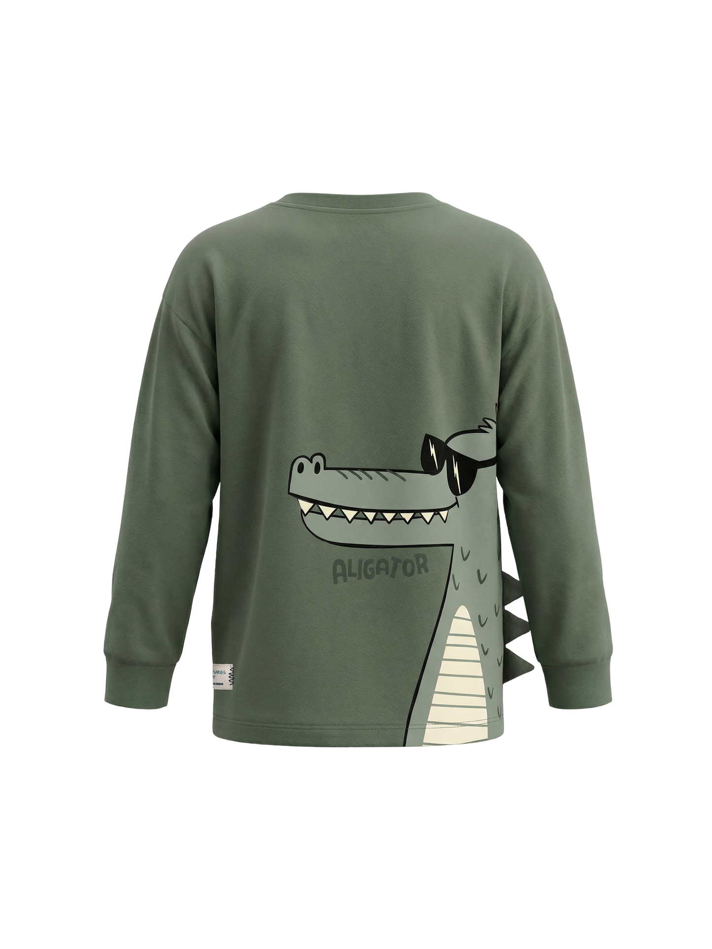 Sage Alligator | Chlapecké tričko s dlouhými rukávy - volný střih