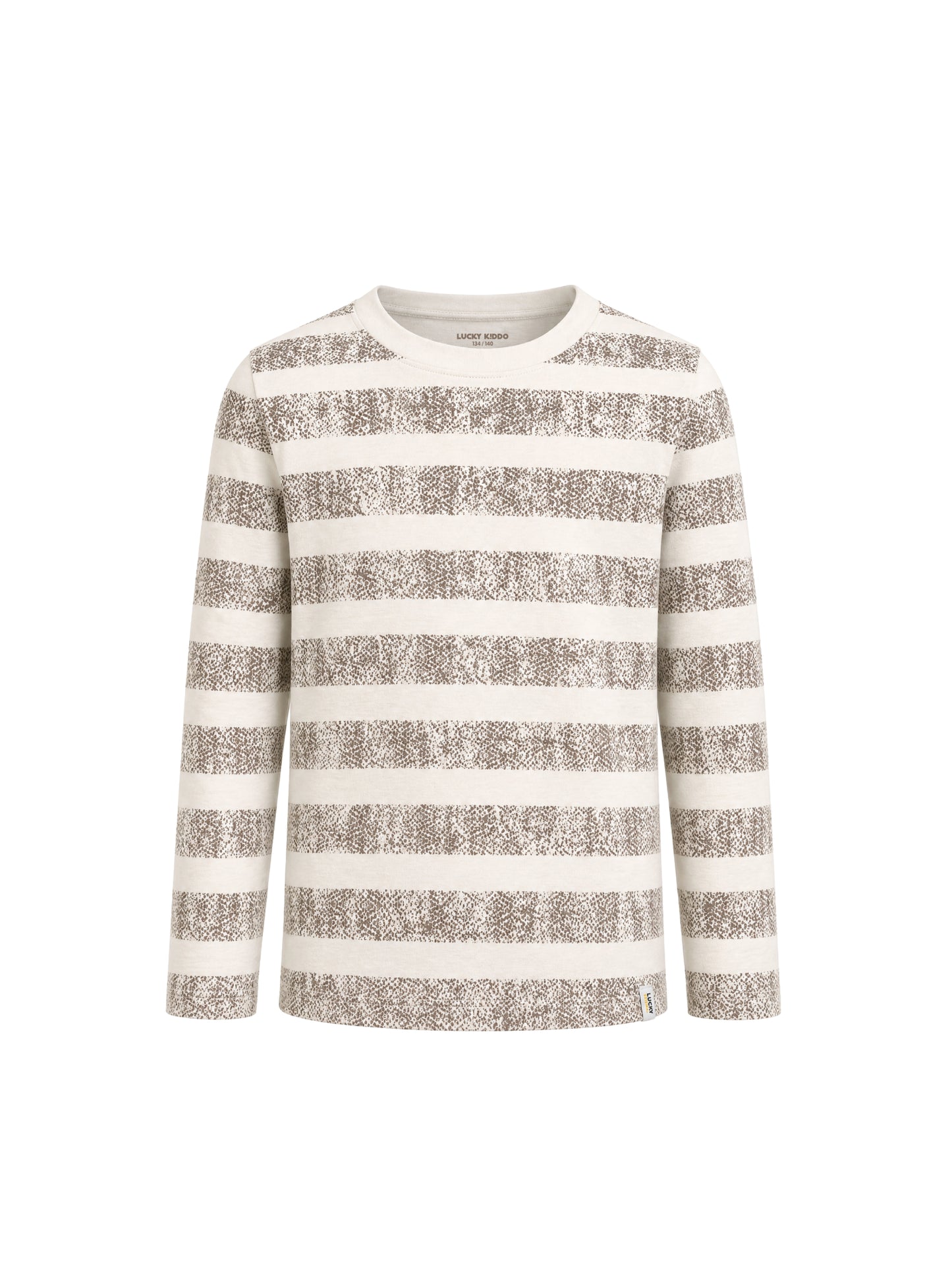 Cream Stripes | Chlapecké tričko s dlouhými rukávy - klasický střih