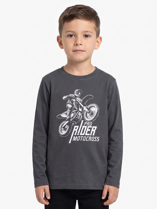 Iron Rider | Chlapecké tričko s dlouhými rukávy - klasický střih