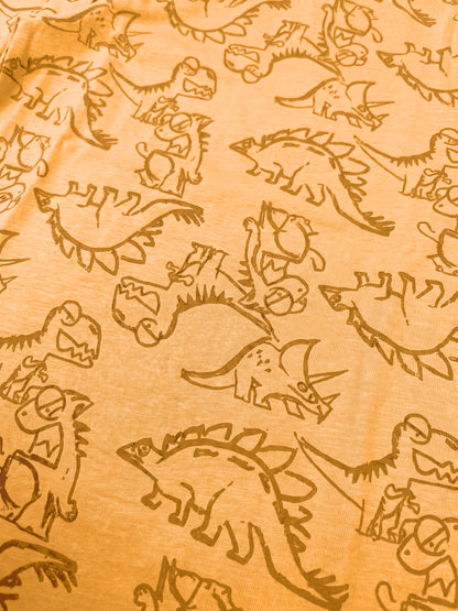 Orange Dinosaurs | Chlapecké tričko s dlouhými rukávy - klasický střih