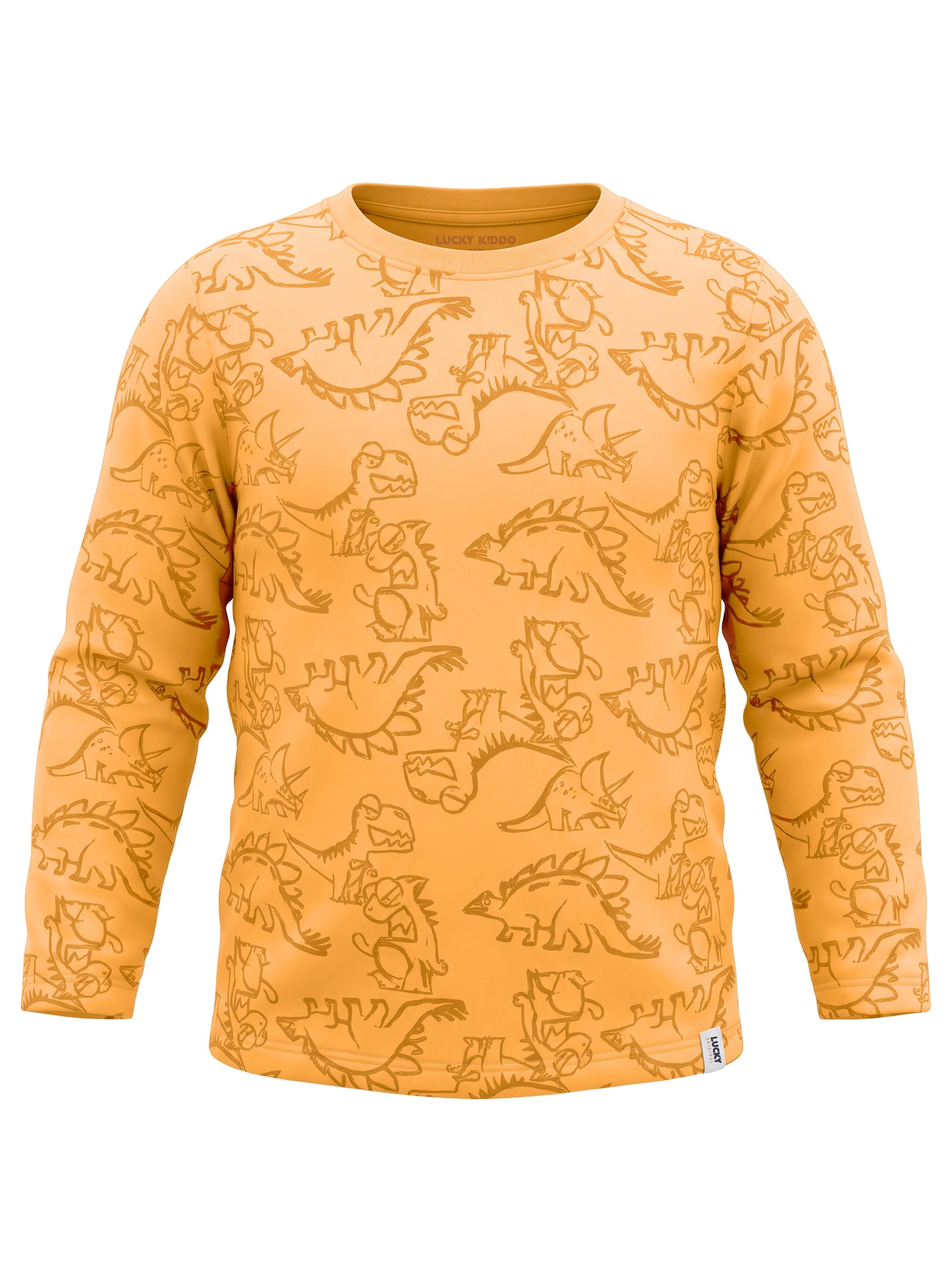 Orange Dinosaurs | Chlapecké tričko s dlouhými rukávy - klasický střih