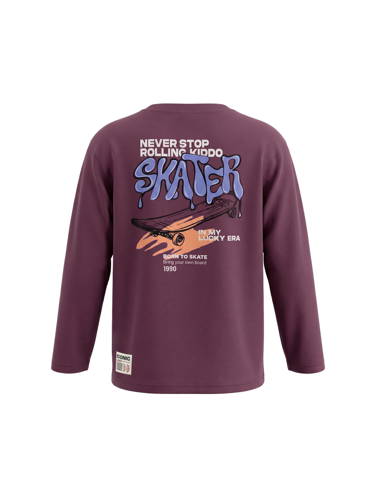 Skater Since Ever | Chlapecké tričko s dlouhým rukávem - volný střih