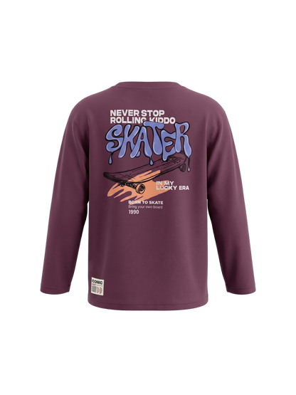 Skater Since Ever | Chlapecké tričko s dlouhým rukávem - volný střih
