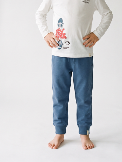 Navy Classic Vibe | Chlapecké tepláky - klasický střih