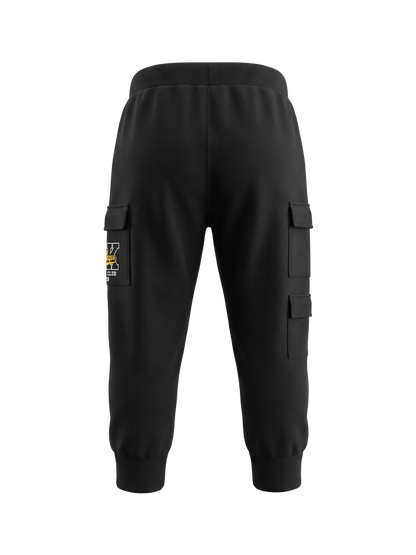 Black Cargo Vibe | Chlapecké cargo tepláky - volný střih