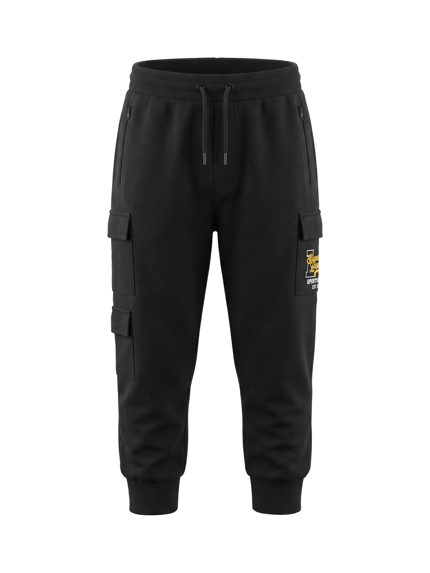 Black Cargo Vibe | Chlapecké cargo tepláky - volný střih
