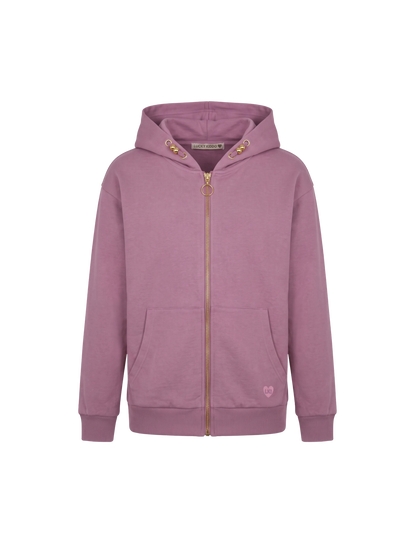 Orchid Zip | Dívčí mikina s kapucí - klasický střih