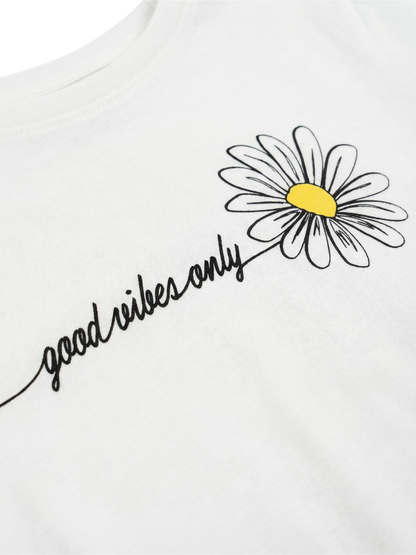 Sunny Daisy Dream | Dívčí tričko s krátkými rukávy