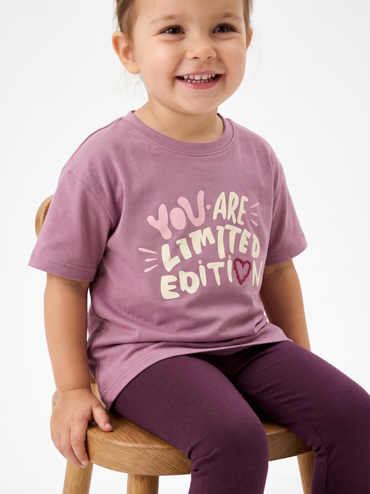 Lilac Limited Edition | Dívčí tričko s krátkými rukávy - volný střih