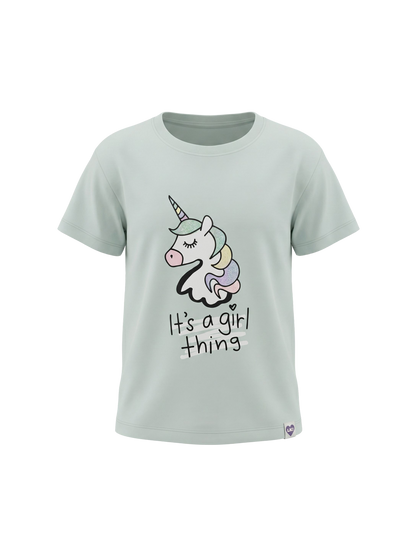Mint Unicorn | Dívčí tričko s krátkými rukávy - volný střih