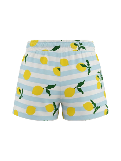 Lemon Stripe Breeze | Dívčí krátké kalhoty