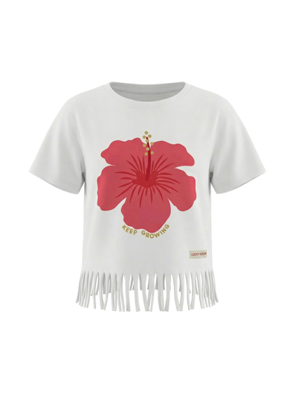 Hibiscus Fringe Dream | Dívčí tričko s krátkými rukávy