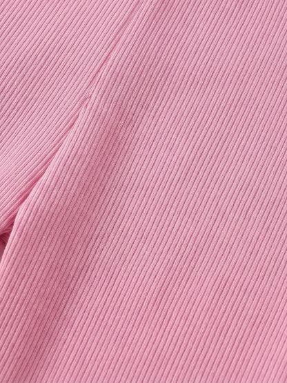 Sweet Ribbed Hug | Dívčí capri legíny