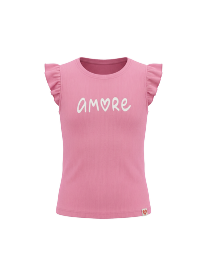 Amore Heart Glow | Dívčí tričko s krátkými rukávy
