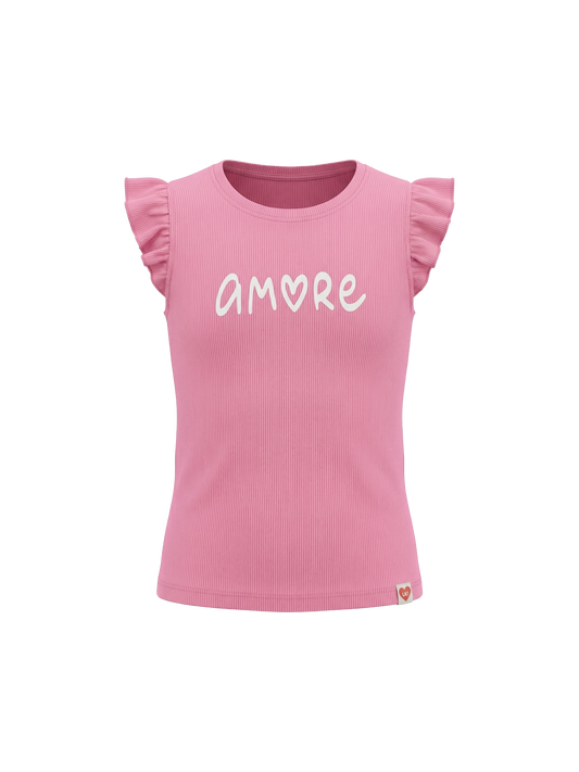 Amore Heart Glow | Dívčí tričko s krátkými rukávy